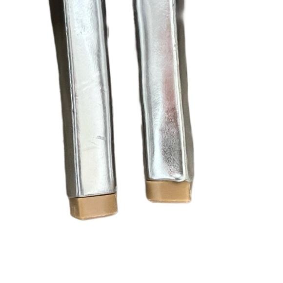 BCBG Max Azria Metallic Silver 4" Heels - Size 6 1/2 - Picture 7 of 16